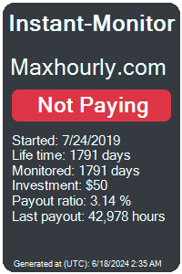 maxhourly.com Monitored by Instant-Monitor.com