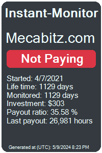mecabitz.com Monitored by Instant-Monitor.com