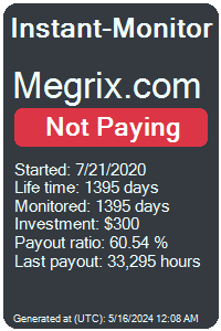 megrix.com Monitored by Instant-Monitor.com
