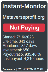metaverseprofit.org Monitored by Instant-Monitor.com