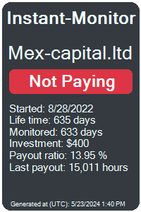 mex-capital.ltd Monitored by Instant-Monitor.com