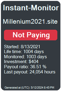 millenium2021.site Monitored by Instant-Monitor.com