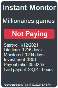 millionaires.games Monitored by Instant-Monitor.com