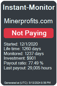 minerprofits.com Monitored by Instant-Monitor.com