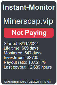 minerscap.vip Monitored by Instant-Monitor.com