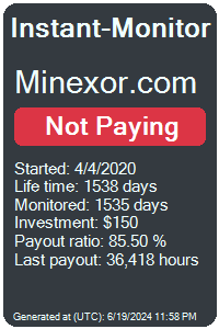 minexor.com Monitored by Instant-Monitor.com