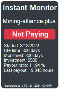 mining-alliance.plus Monitored by Instant-Monitor.com