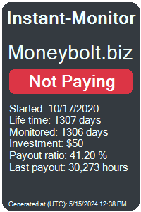 moneybolt.biz Monitored by Instant-Monitor.com
