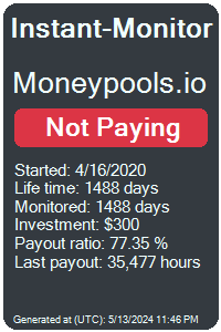 moneypools.io Monitored by Instant-Monitor.com