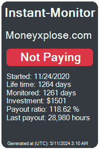 moneyxplose.com Monitored by Instant-Monitor.com