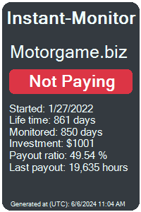 motorgame.biz Monitored by Instant-Monitor.com