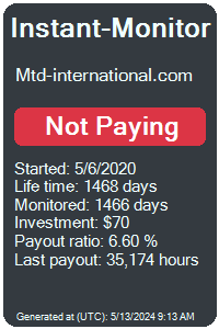 mtd-international.com Monitored by Instant-Monitor.com