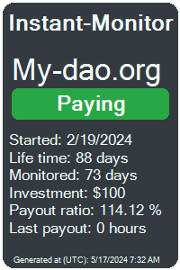 my-dao.org Monitored by Instant-Monitor.com