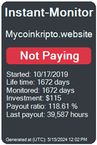 mycoinkripto.website Monitored by Instant-Monitor.com