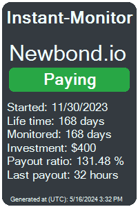newbond.io Monitored by Instant-Monitor.com