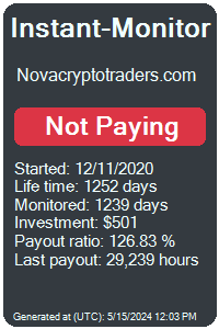 novacryptotraders.com Monitored by Instant-Monitor.com