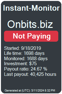 onbits.biz Monitored by Instant-Monitor.com