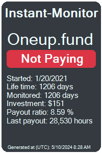 oneup.fund Monitored by Instant-Monitor.com