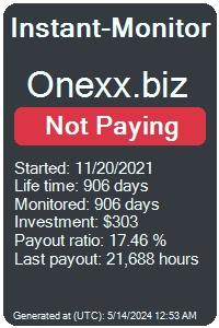 onexx.biz Monitored by Instant-Monitor.com