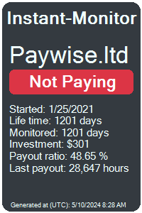 paywise.ltd Monitored by Instant-Monitor.com