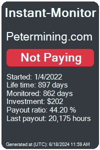 petermining.com Monitored by Instant-Monitor.com