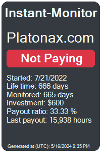 platonax.com Monitored by Instant-Monitor.com