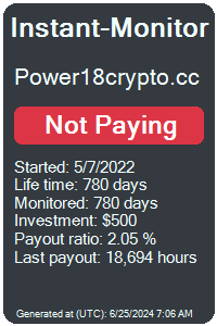 power18crypto.cc Monitored by Instant-Monitor.com