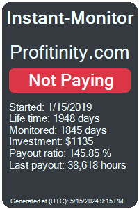 profitinity.com Monitored by Instant-Monitor.com