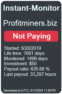 profitminers.biz Monitored by Instant-Monitor.com