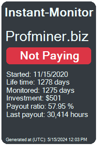 profminer.biz Monitored by Instant-Monitor.com