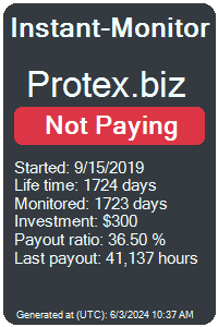 protex.biz Monitored by Instant-Monitor.com