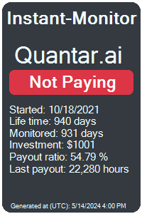 quantar.ai Monitored by Instant-Monitor.com