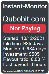 qubobit.com Monitored by Instant-Monitor.com
