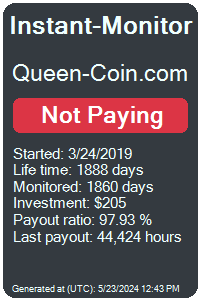 queen-coin.com Monitored by Instant-Monitor.com