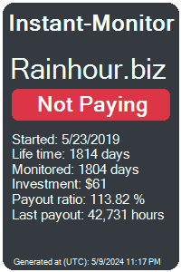 rainhour.biz Monitored by Instant-Monitor.com