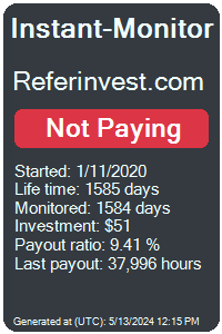 referinvest.com Monitored by Instant-Monitor.com