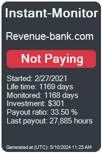 revenue-bank.com Monitored by Instant-Monitor.com