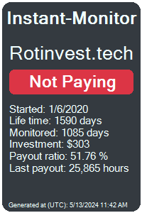 rotinvest.tech Monitored by Instant-Monitor.com