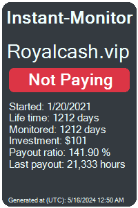 royalcash.vip Monitored by Instant-Monitor.com