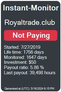 royaltrade.club Monitored by Instant-Monitor.com