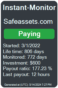 safeassets.com Monitored by Instant-Monitor.com