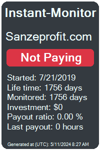 sanzeprofit.com Monitored by Instant-Monitor.com