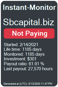sbcapital.biz Monitored by Instant-Monitor.com