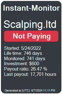 scalping.ltd Monitored by Instant-Monitor.com