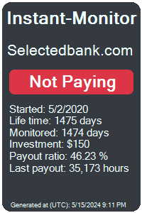 selectedbank.com Monitored by Instant-Monitor.com