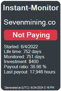sevenmining.co Monitored by Instant-Monitor.com