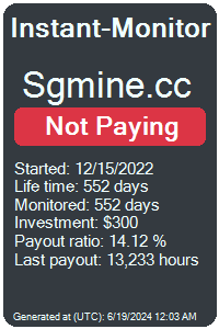 sgmine.cc Monitored by Instant-Monitor.com