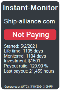 ship-alliance.com Monitored by Instant-Monitor.com