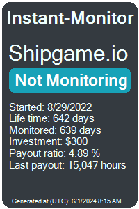 shipgame.io Monitored by Instant-Monitor.com