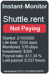 shuttle.rent Monitored by Instant-Monitor.com